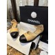 Chanel Apricot Mary Jane Lace-Up Shoes 