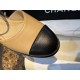 Chanel Apricot Mary Jane Lace-Up Shoes 