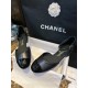 Chanel Glossy Black Mary Jane - Italian Imported Lamb Leather Combined with Patent Leather Toe, Classic Double C Logo, Embroidered Detailing ➕ Genuine Leather Sole