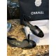 Chanel Glossy Black Mary Jane - Italian Imported Lamb Leather Combined with Patent Leather Toe, Classic Double C Logo, Embroidered Detailing ➕ Genuine Leather Sole