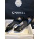 Chanel Glossy Black Mary Jane - Italian Imported Lamb Leather Combined with Patent Leather Toe, Classic Double C Logo, Embroidered Detailing ➕ Genuine Leather Sole