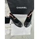 Chanel Color Block Mary Janes with Pearl Button -  Crafted Entirely from Italian 