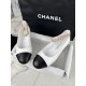 Chanel Pearl Button Black and White Contrast Mary Janes