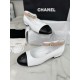 Chanel Pearl Button Black and White Contrast Mary Janes