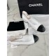 Chanel Pearl Button Black and White Contrast Mary Janes