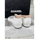 Chanel Pearl Button Black and White Contrast Mary Janes