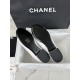 Chanel Pearl Button Black and White Contrast Mary Janes