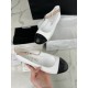 Chanel Pearl Button Black and White Contrast Mary Janes