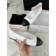 Chanel Pearl Button Black and White Contrast Mary Janes