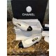 Chanel White Woolen Pearl Mary Janes - Crafted from Various Weights of Woolen Fabric, Contrast with Black Goat Leather