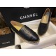 Chanel Black Sheepskin Espadrilles Shoes