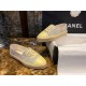 Chanel Yellow Multi-color Woven Espadrilles Shoes