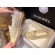 Chanel Yellow Multi-color Woven Espadrilles Shoes