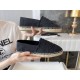 Chanel Black and Grey Espadrilles Fisherman Shoes