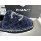 Chanel Velvet Gold Thread Espadrilles Shoes