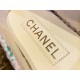 Chanel Sheepskin and Pink Green Tweed Half-Loafer Espadrilles Shoes