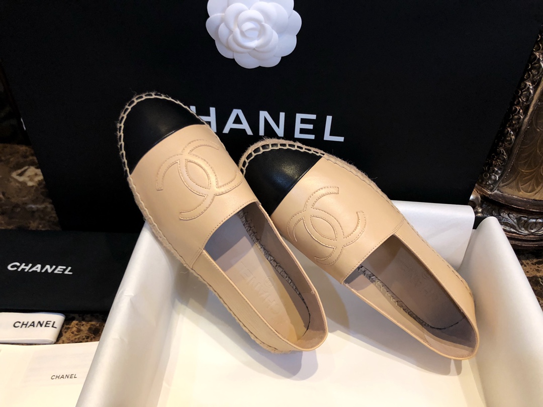 Chanel Apricot Espadrilles Shoes