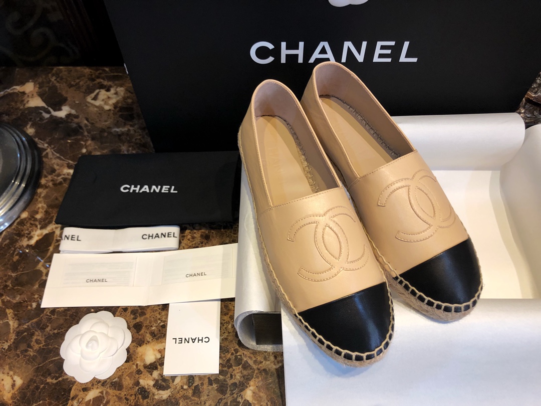 Chanel Apricot Espadrilles Shoes