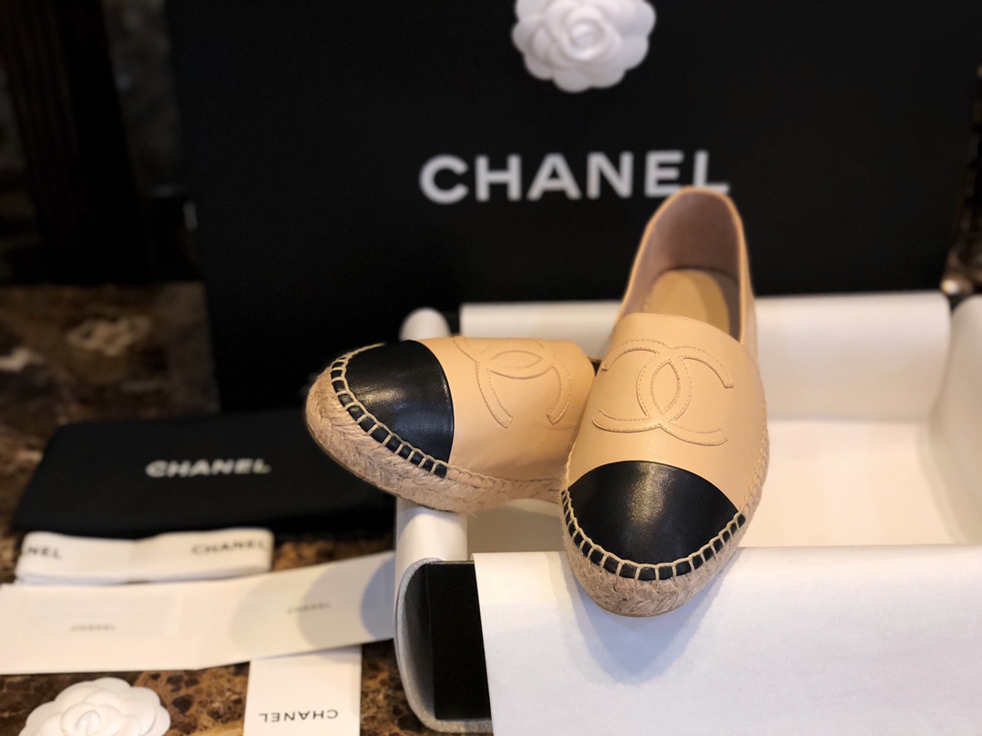 Chanel Apricot Espadrilles Shoes