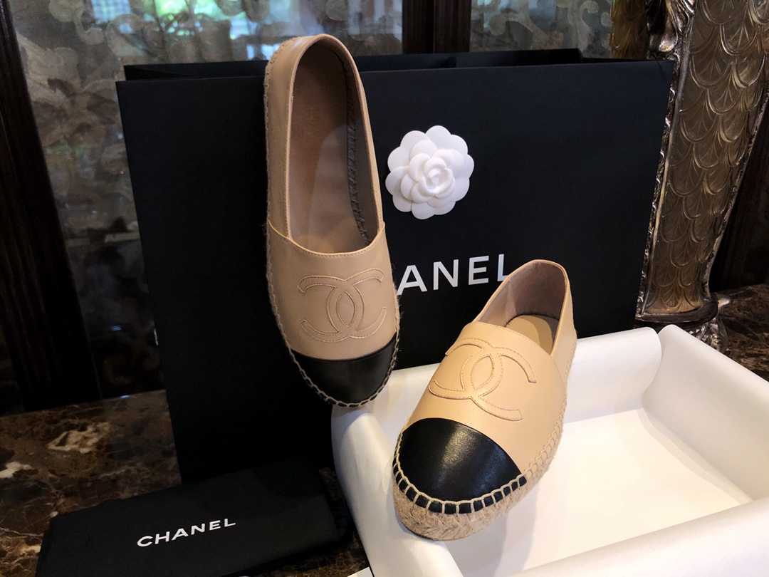 Chanel Apricot Espadrilles Shoes