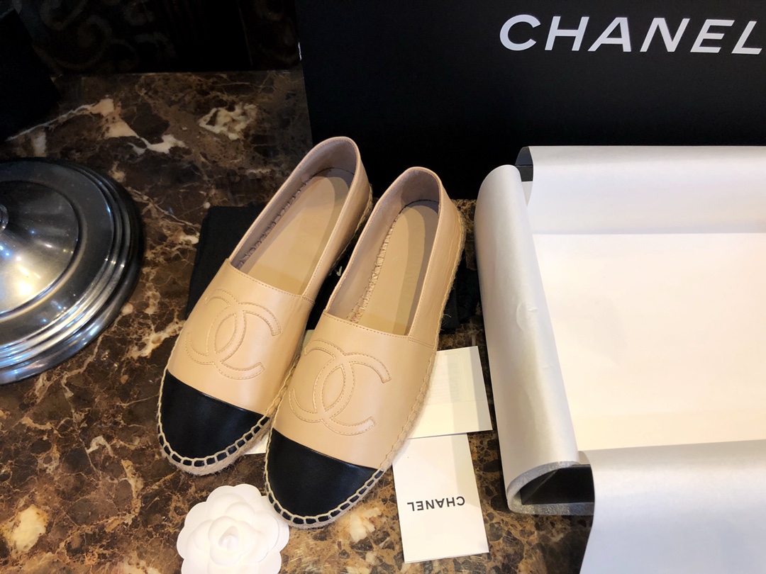 Chanel Apricot Espadrilles Shoes