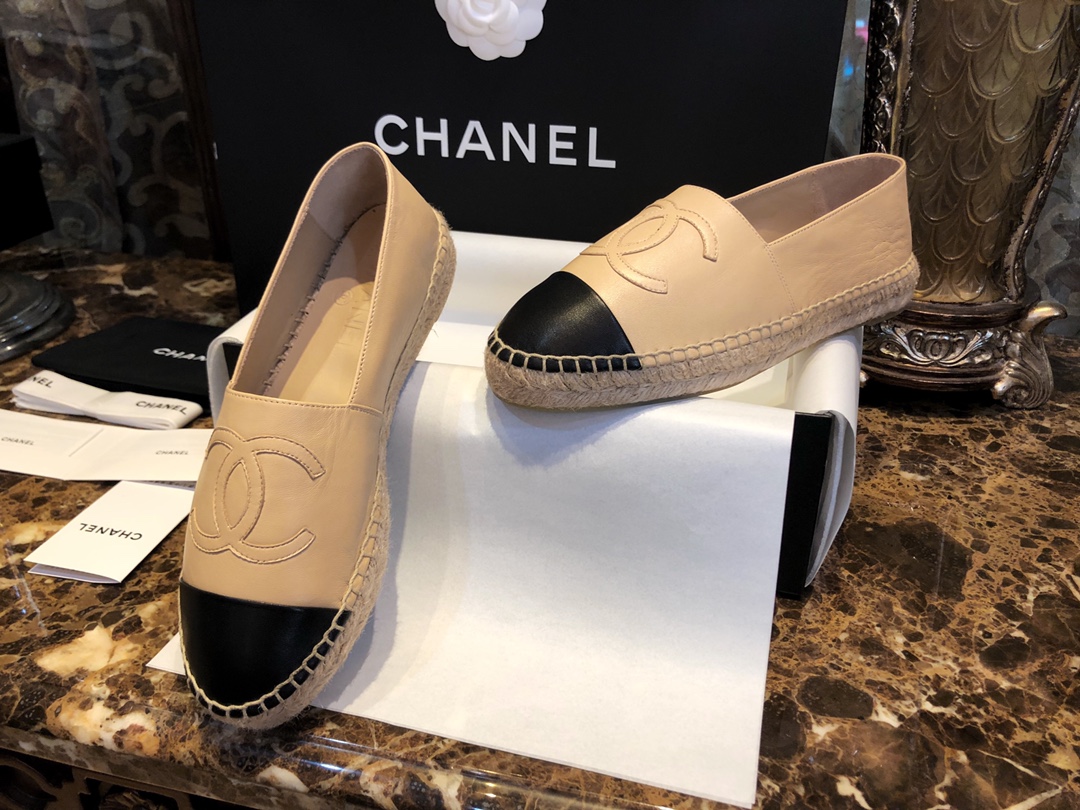 Chanel Apricot Espadrilles Shoes