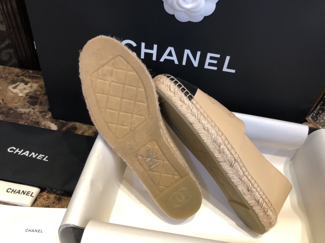 Chanel Apricot Espadrilles Shoes