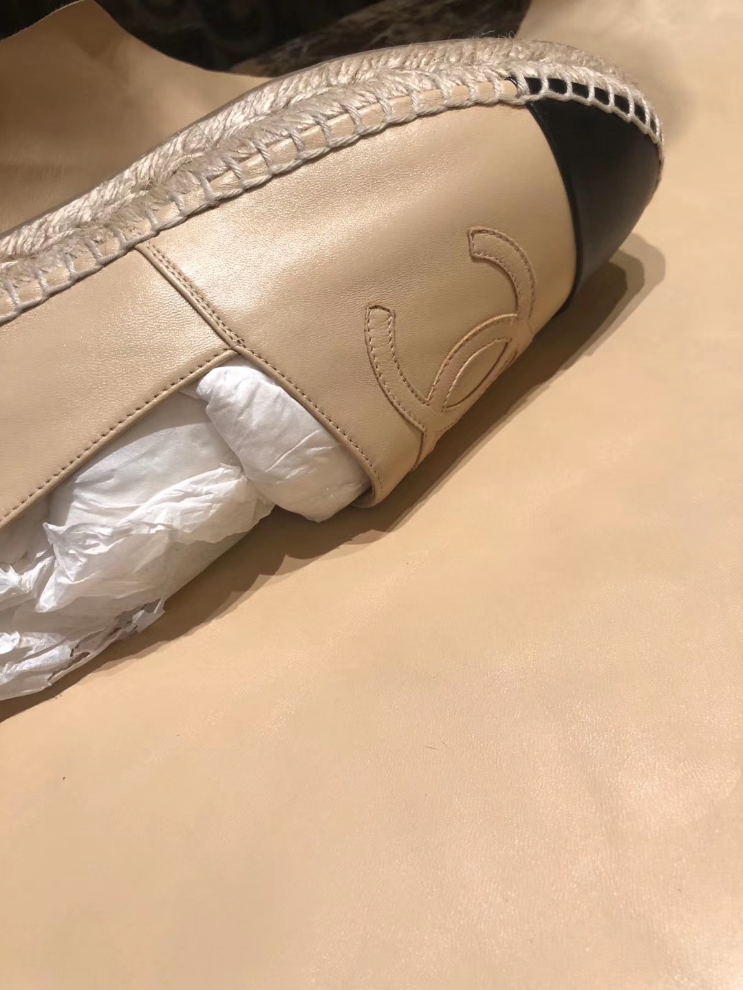 Chanel Apricot Espadrilles Shoes