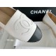 Chanel Black and White Sheepskin Espadrilles Shoes