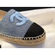 Chanel Blue Denim Espadrilles Shoes