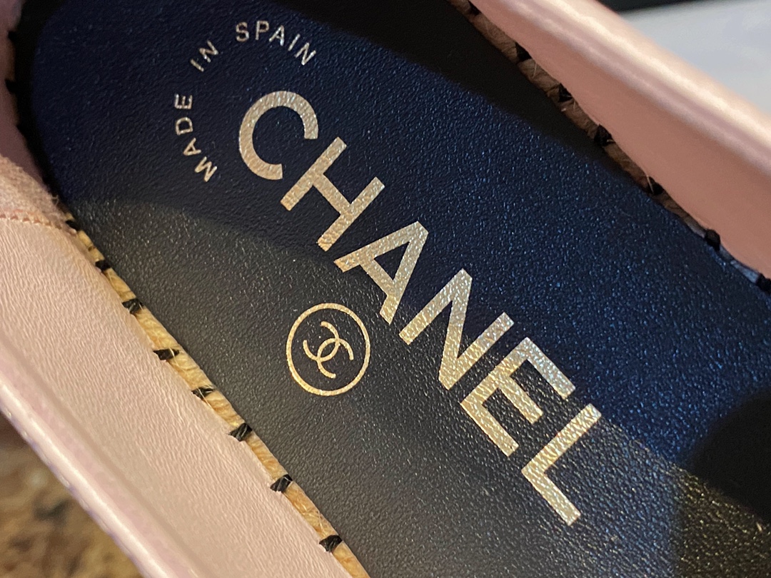 Chanel Diamond Pink: Sheepskin Espadrilles Shoes