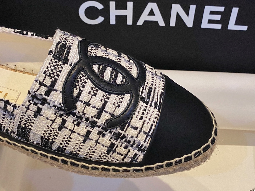 Chanel Sheepskin and Espadrilles Shoes