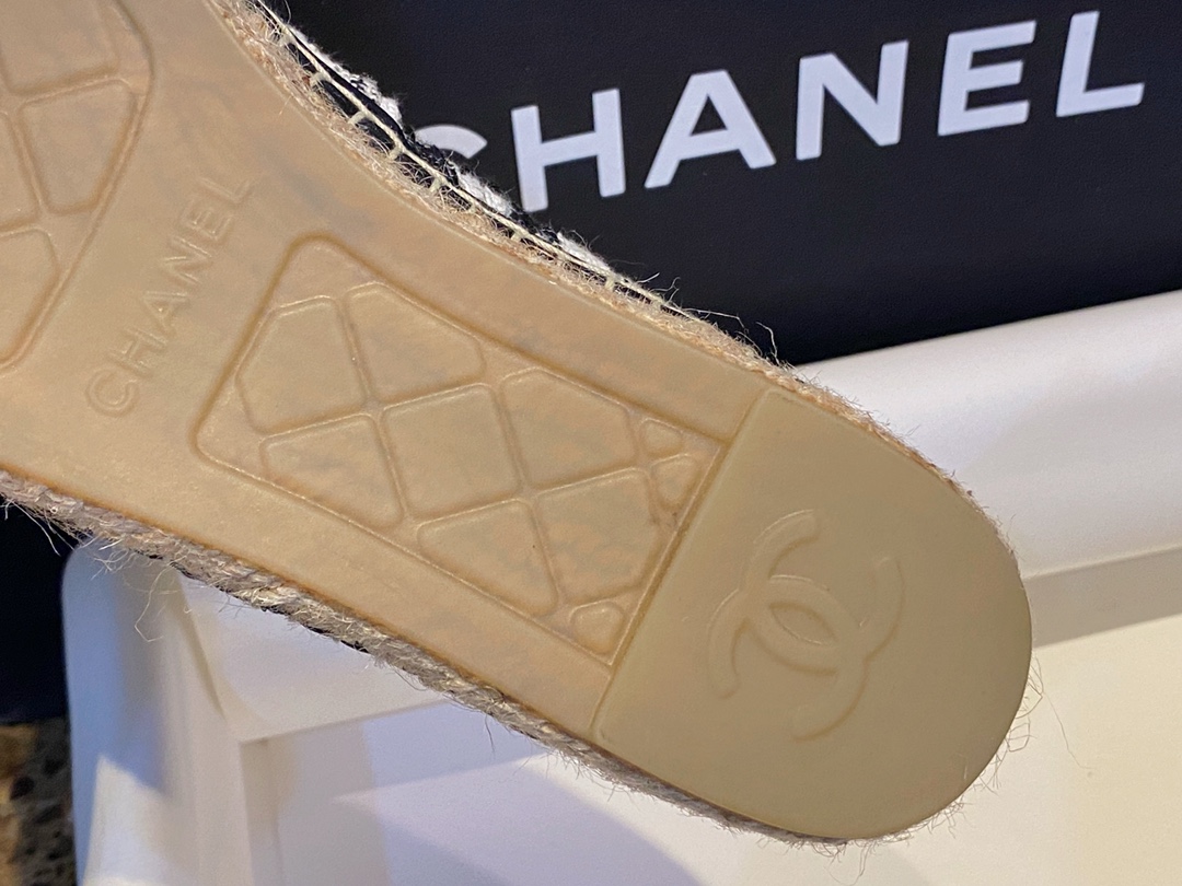 Chanel Sheepskin and Espadrilles Shoes