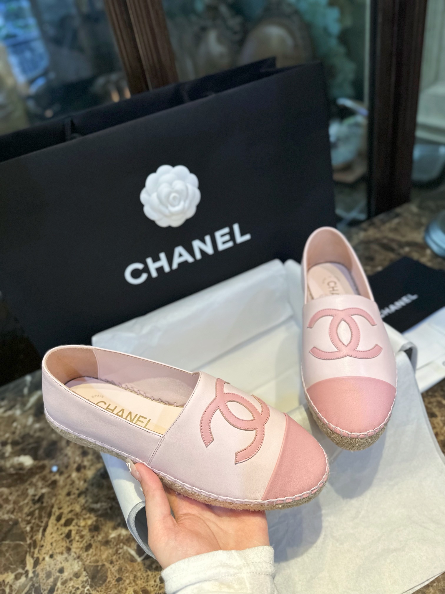 Chanel   Sheepskin Espadrilles Shoes