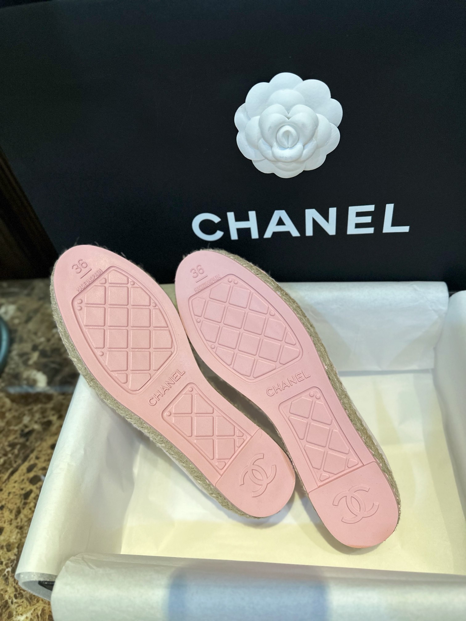 Chanel   Sheepskin Espadrilles Shoes