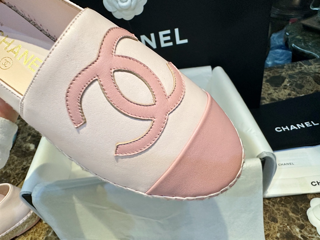 Chanel   Sheepskin Espadrilles Shoes