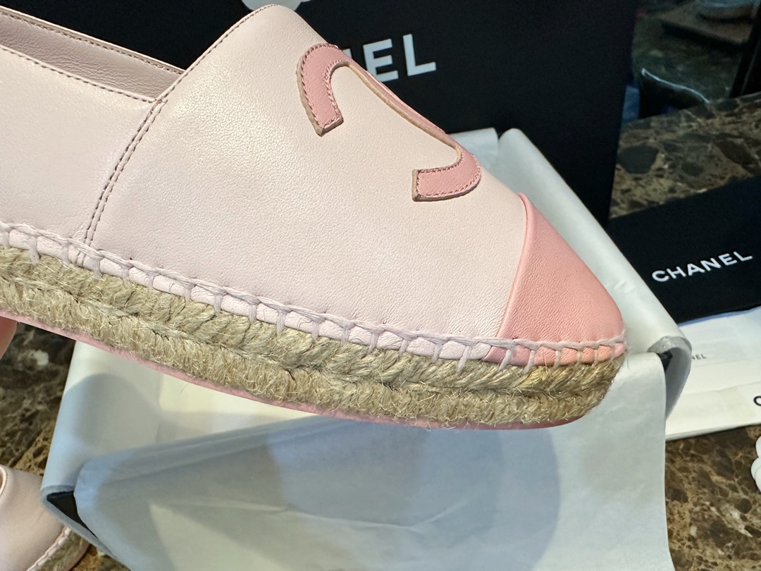 Chanel   Sheepskin Espadrilles Shoes