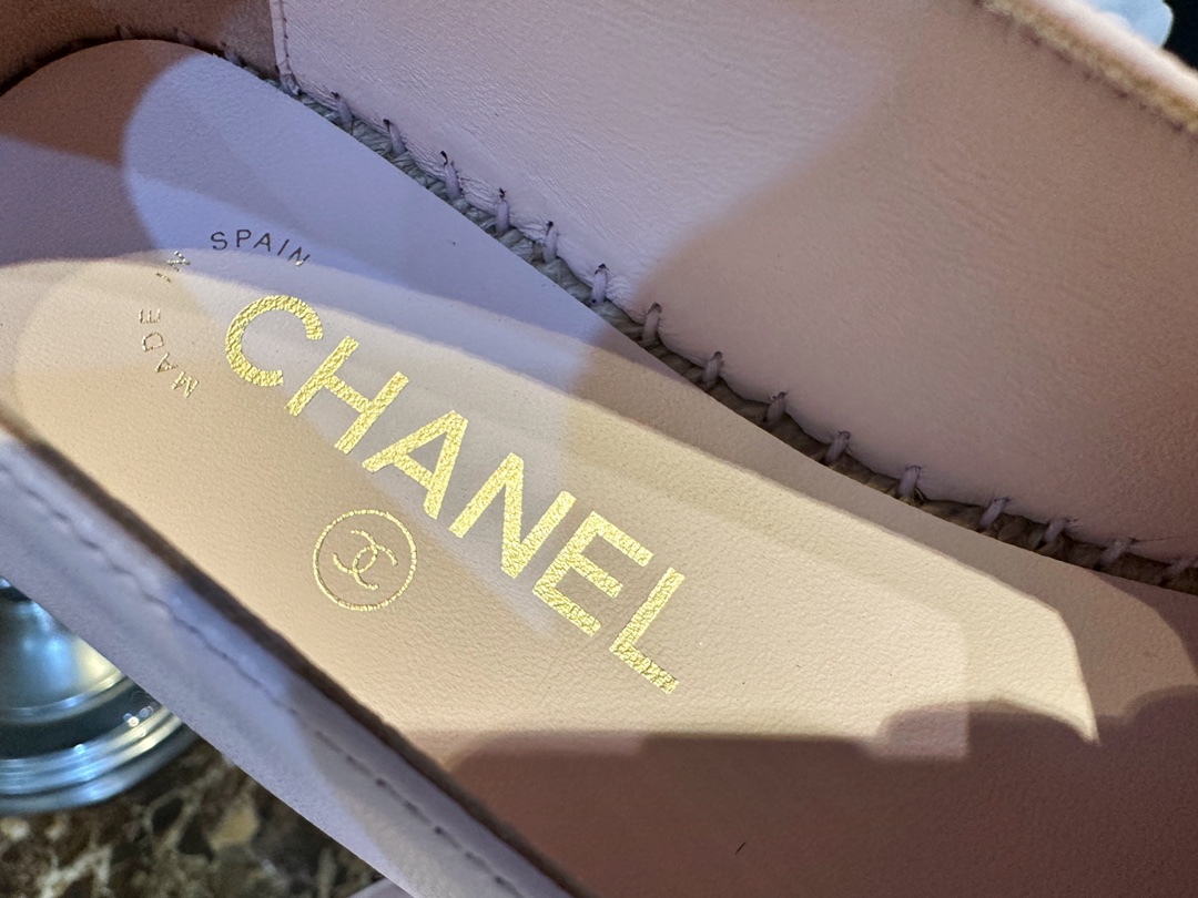 Chanel   Sheepskin Espadrilles Shoes