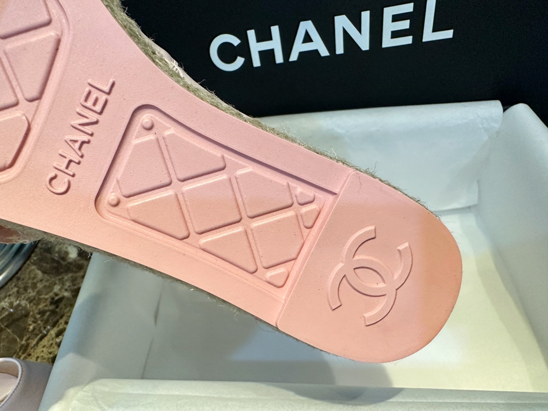 Chanel   Sheepskin Espadrilles Shoes