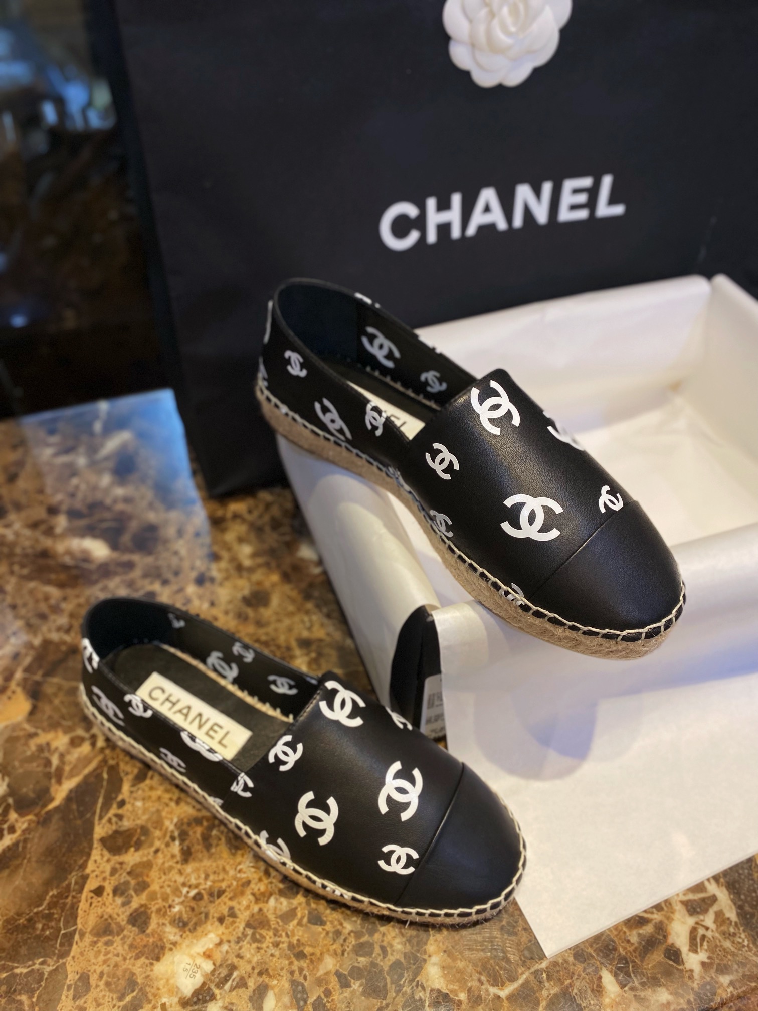 Chanel   Sheepskin Espadrilles Shoes