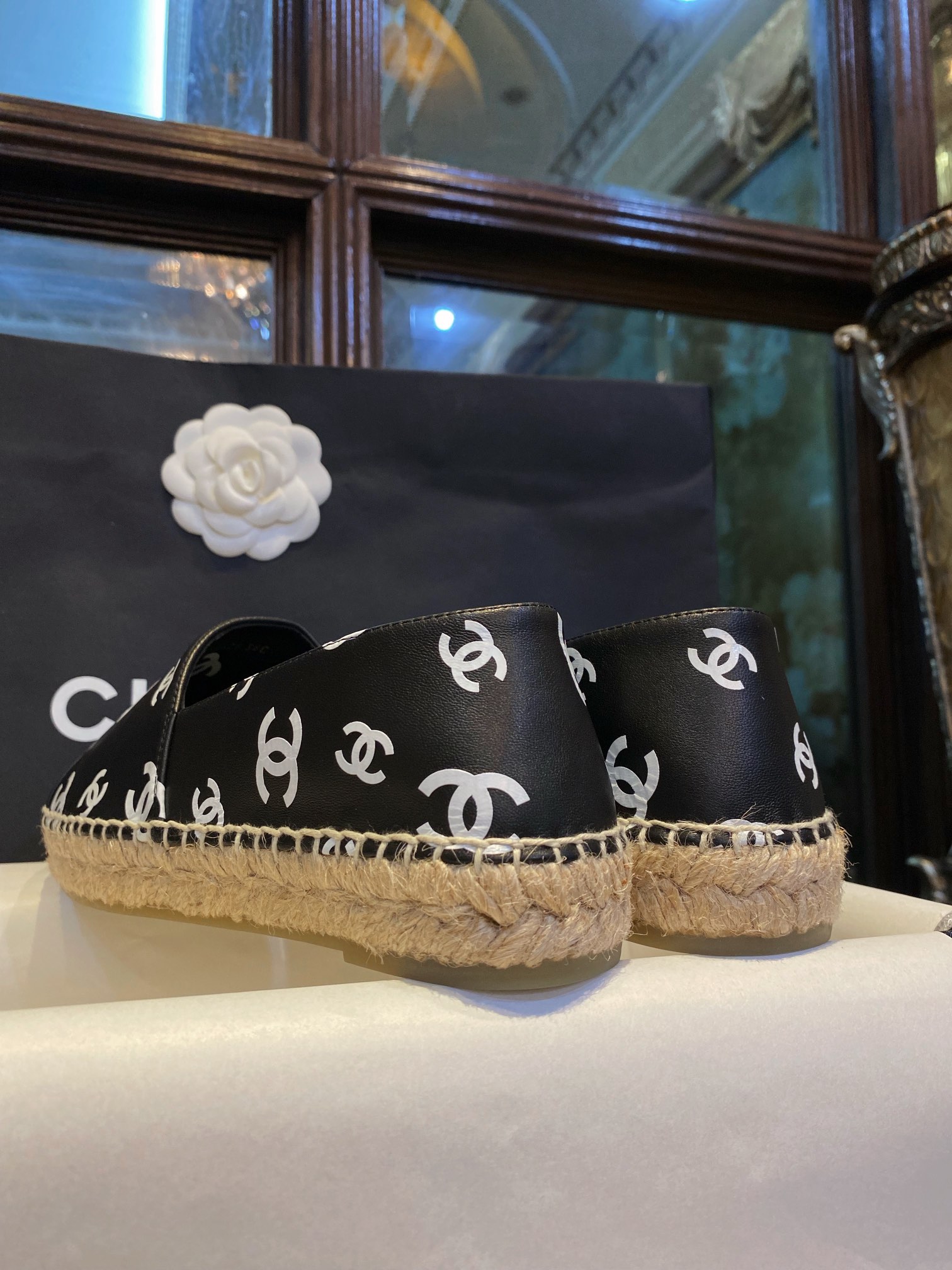 Chanel   Sheepskin Espadrilles Shoes