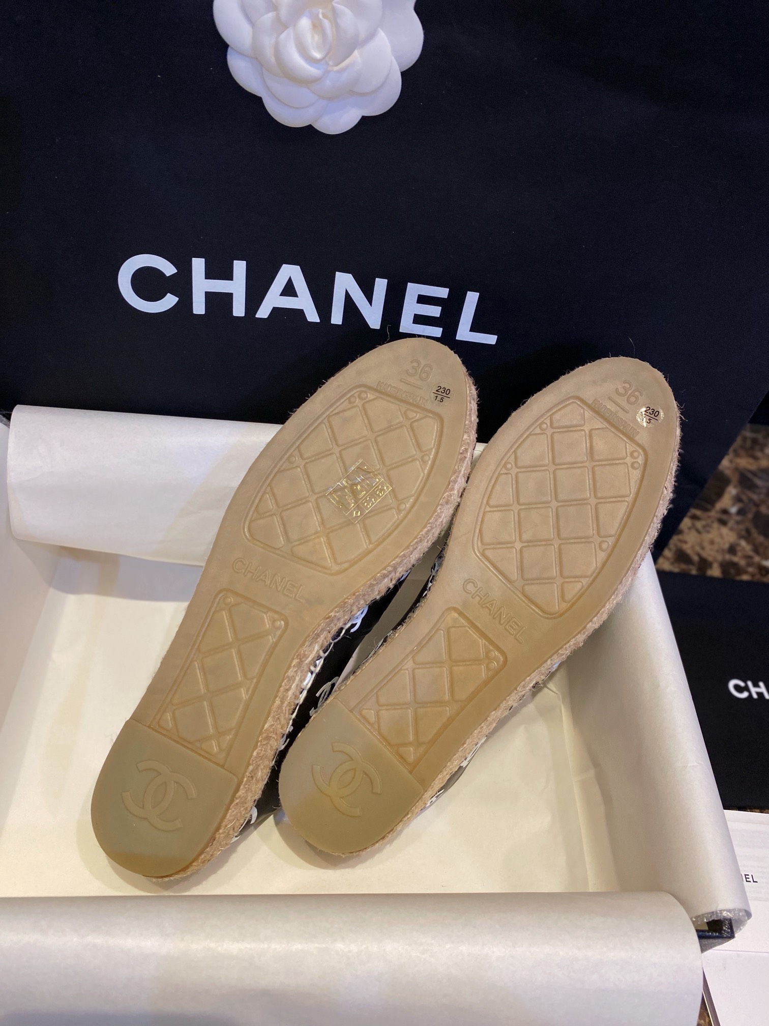 Chanel   Sheepskin Espadrilles Shoes