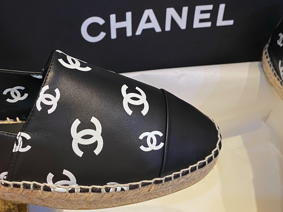 Chanel   Sheepskin Espadrilles Shoes