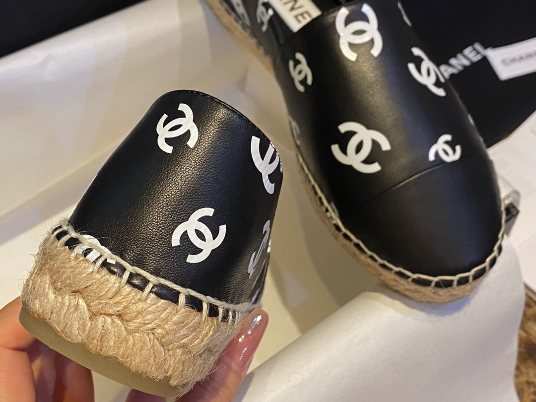 Chanel   Sheepskin Espadrilles Shoes