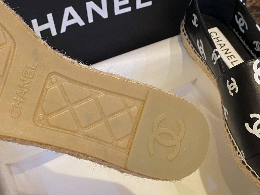 Chanel   Sheepskin Espadrilles Shoes