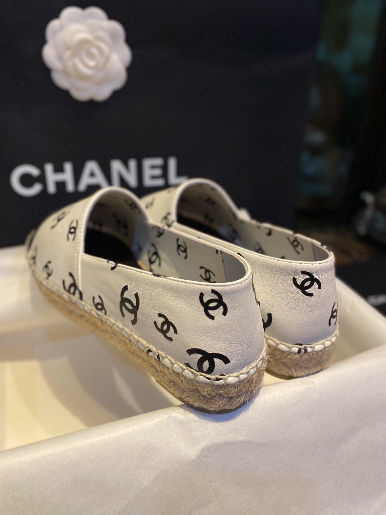 Chanel   Sheepskin Espadrilles Shoes