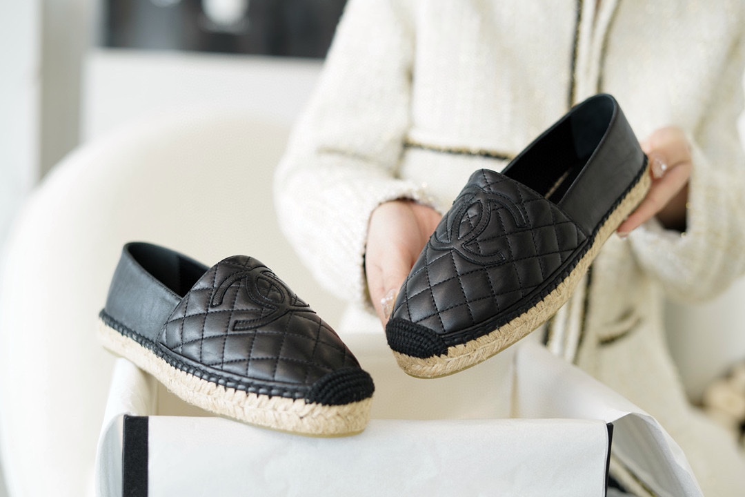 Chanel   Sheepskin Espadrilles Shoes