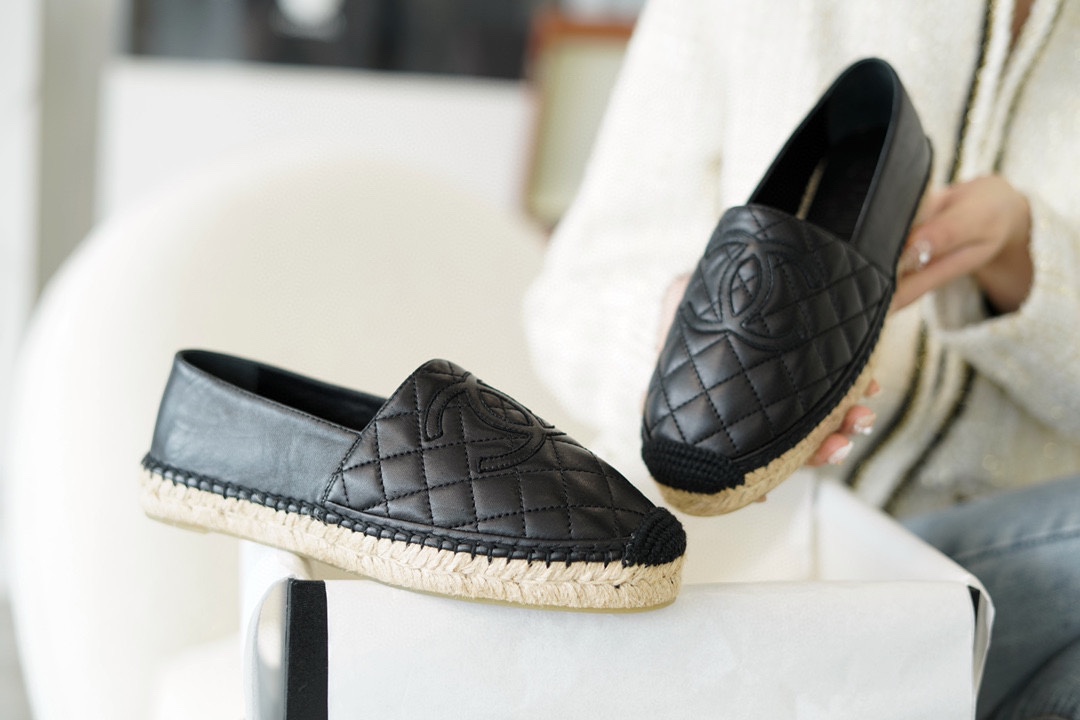 Chanel   Sheepskin Espadrilles Shoes