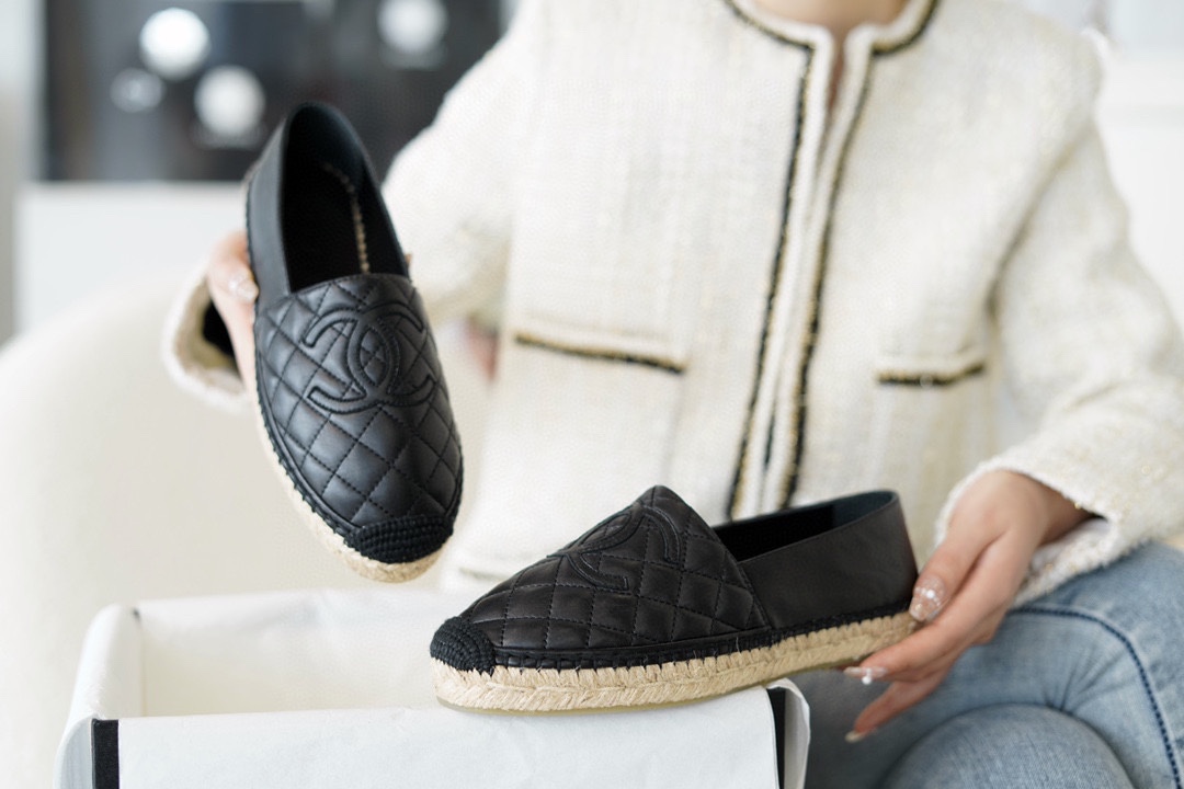 Chanel   Sheepskin Espadrilles Shoes