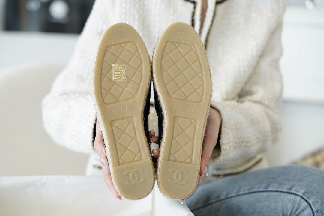 Chanel   Sheepskin Espadrilles Shoes